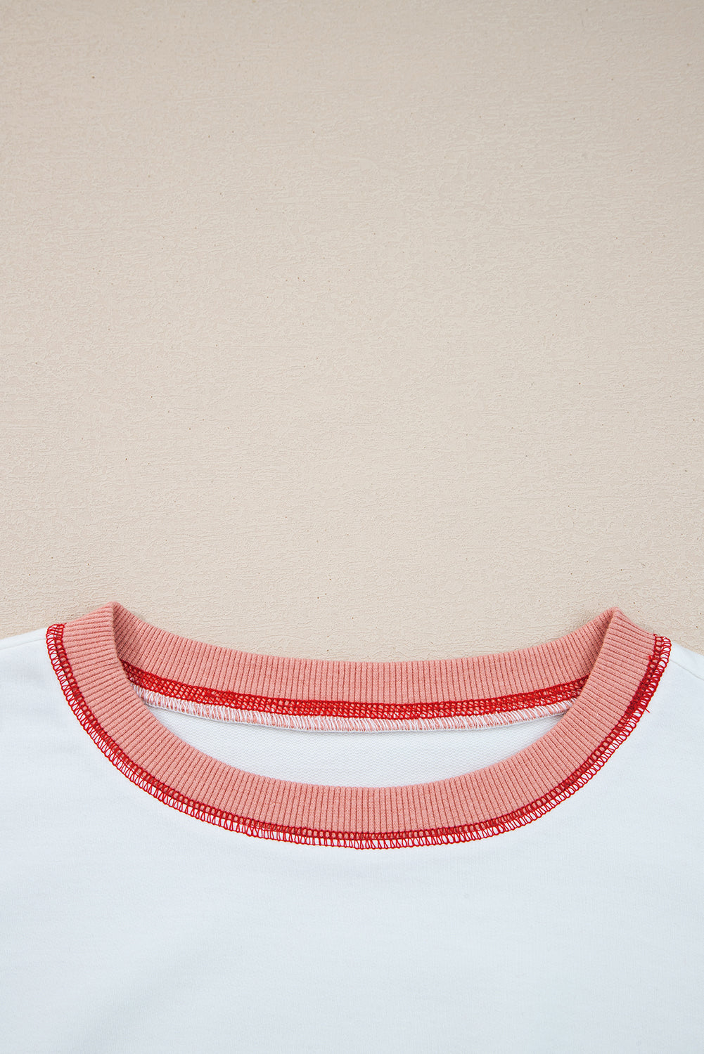 Striped Contrast Stitching Oversized Sweatshirt - eAura