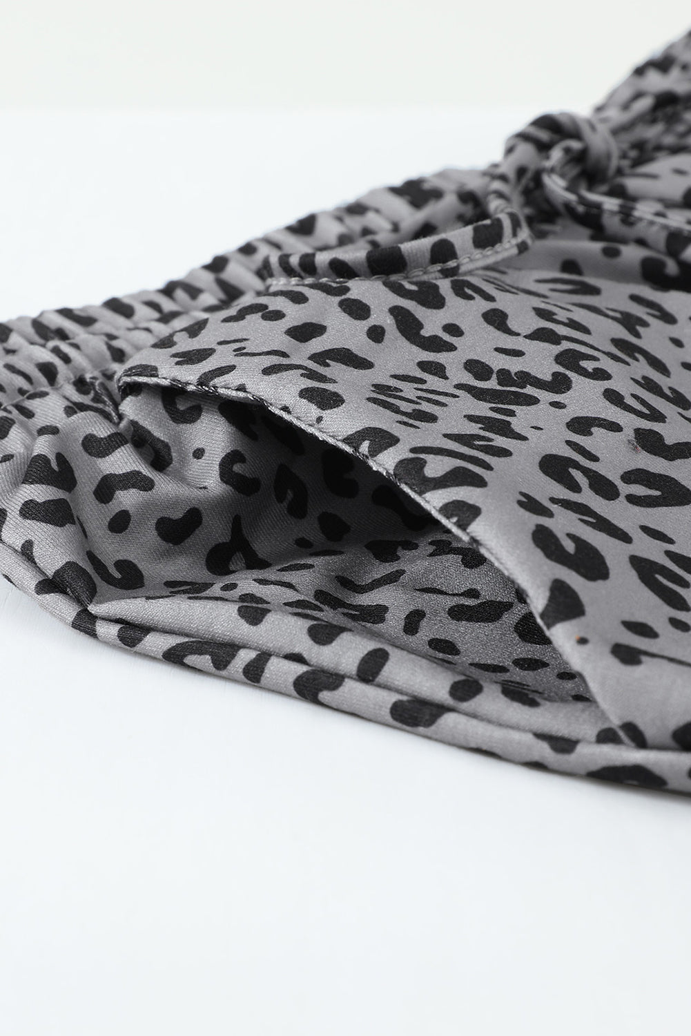 Leopard Print Elastic Waist Casual Joggers