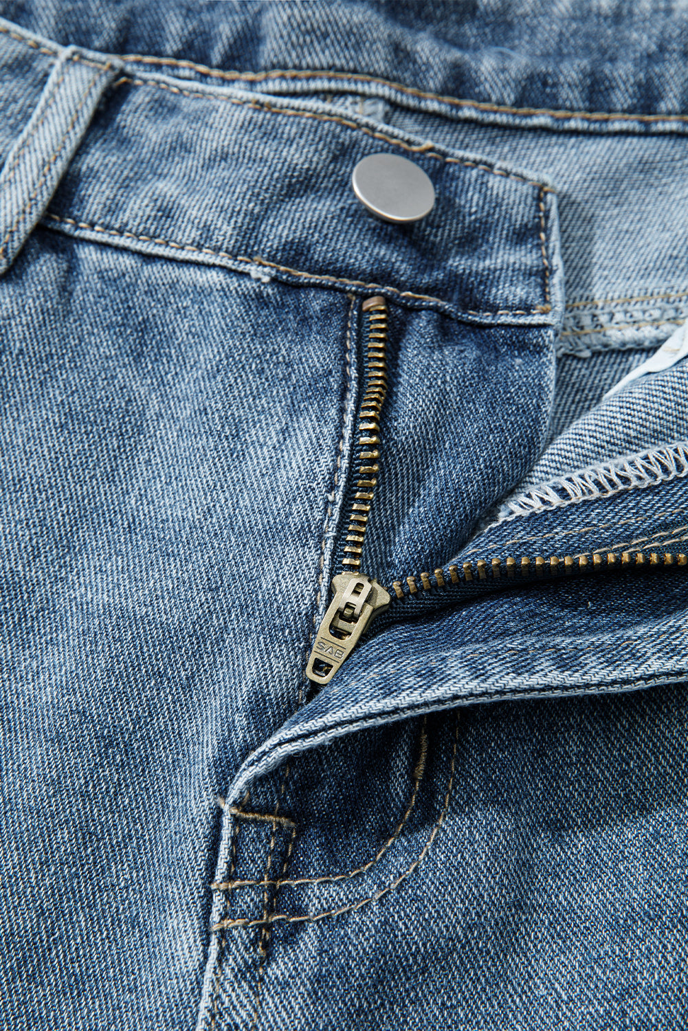 Embroidered Cropped Wide Leg High Waist Jeans - eAura