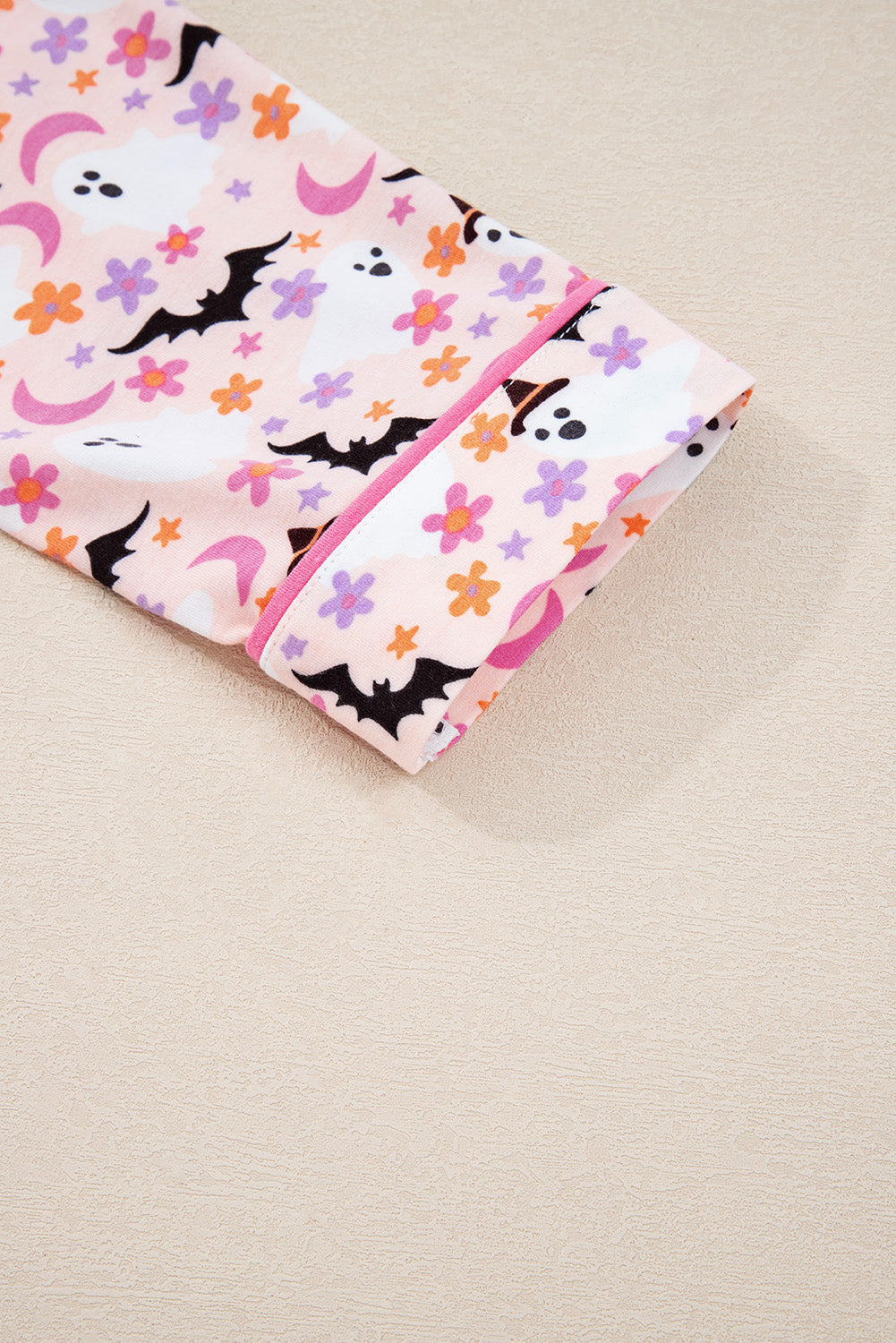 Pink Halloween Eve Haunted Honey Bat Print Pyjama Set - eAura