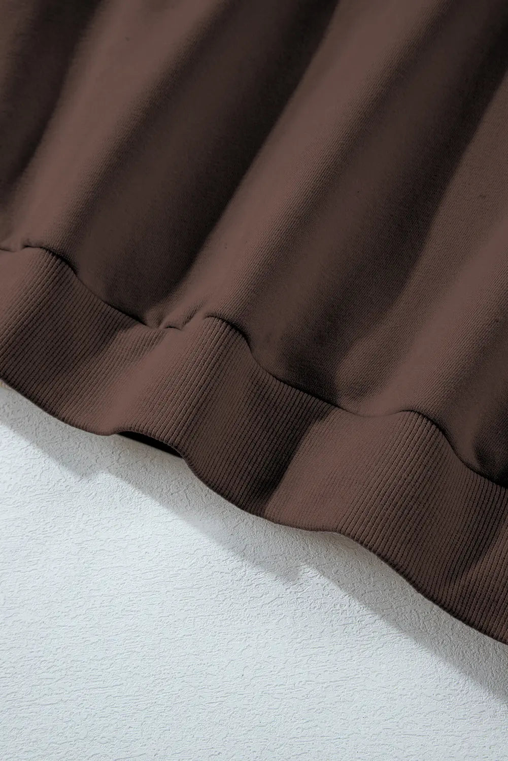Dark Brown Solid Collared Sweatshirt and High Waist Pants Active Set