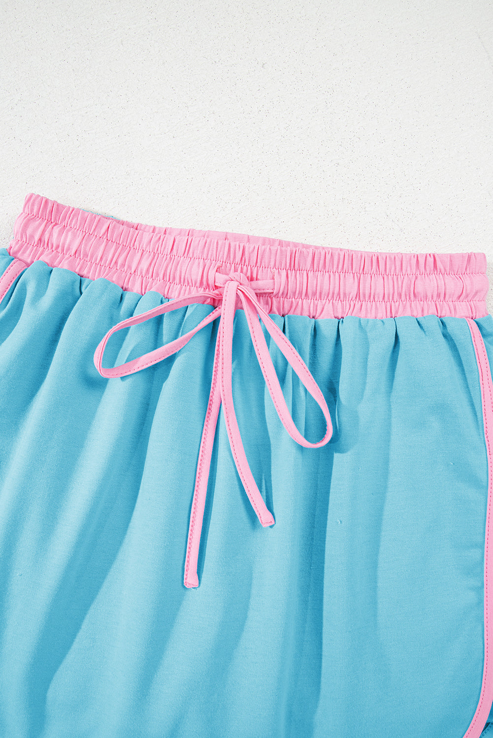 Turquoise Colourblock Edge Drop Shoulder T Shirt and Skirt Co-ord eAura