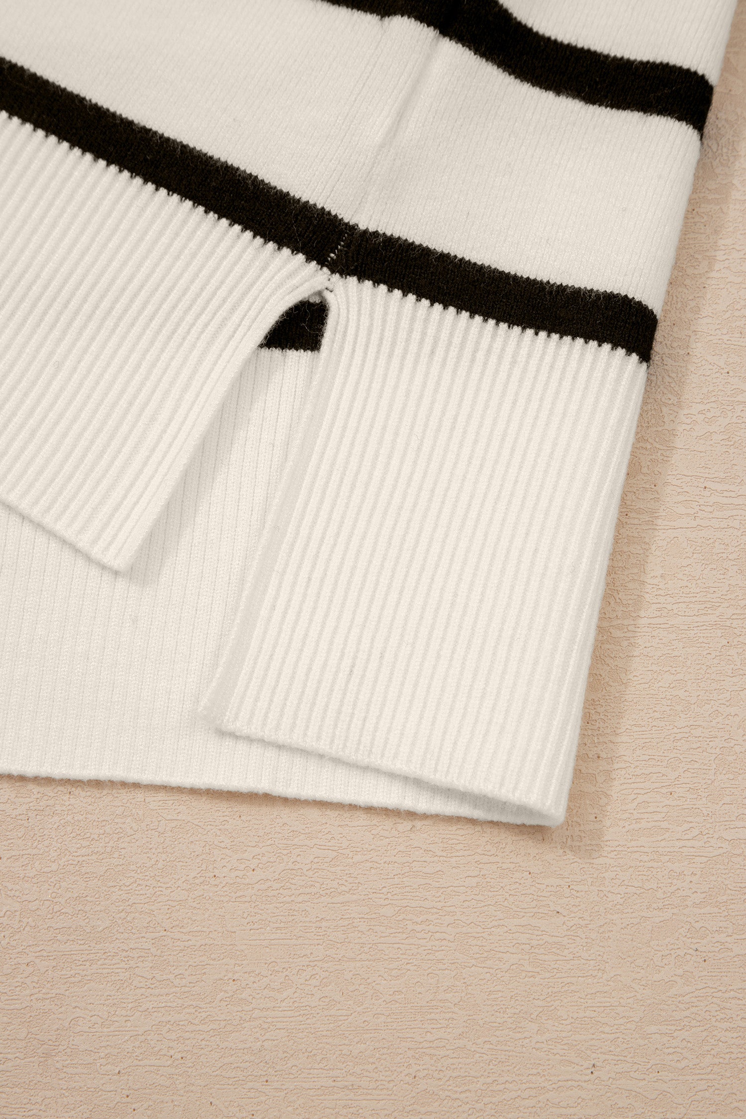 Side Slit Crew Neck Short Sleeve Sweater Tee