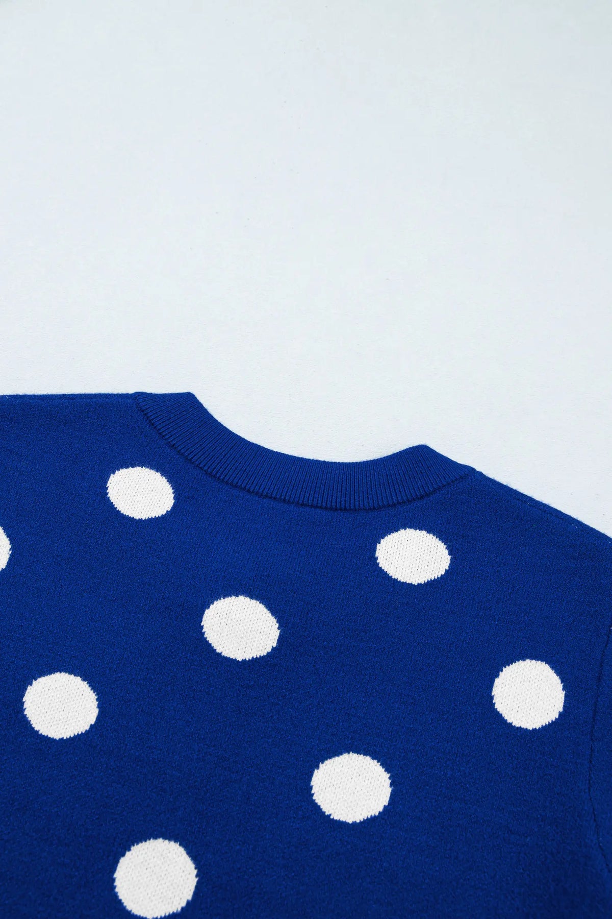 Casual Polka Dot Button Front Long Sleeve Sweater Cardigan