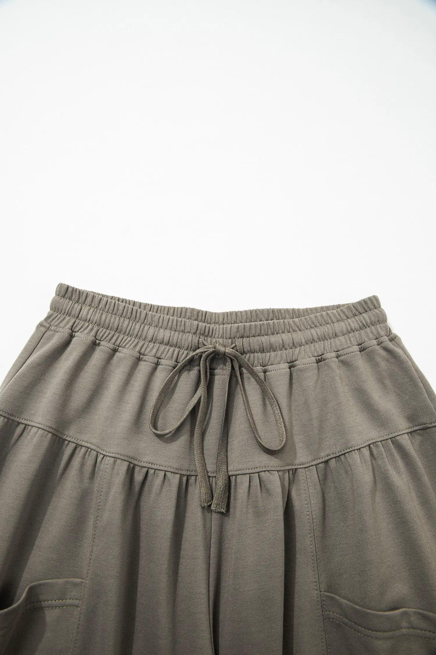Seagrass Elastic Waist Drawstring Wide Leg Full Length Pants