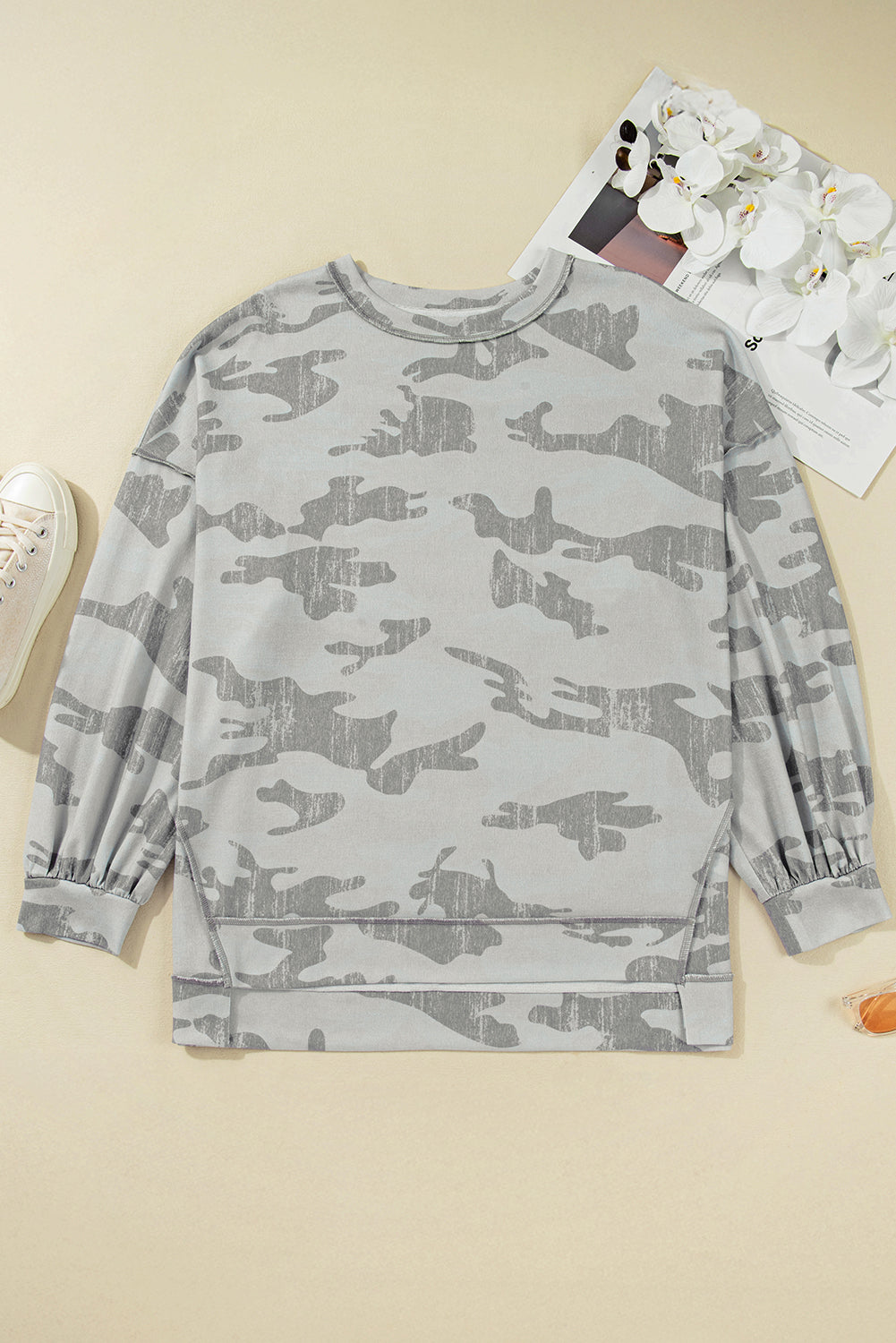 Multicolour Camouflage Print Plus Size Sweatshirt Dear-Lover Dropshipping