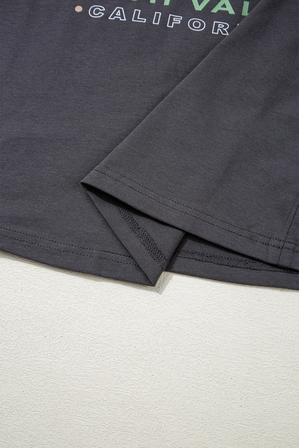 Dark Grey RISE WITH THE SUN Western Fashion Graphic Tee eAura