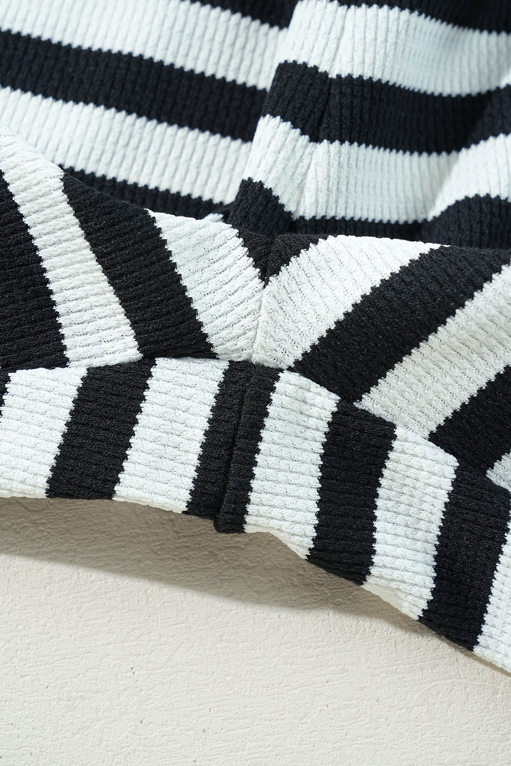 Black Stripe Lace-up Waist Casual Flared Trousers BB Fashion Outlet