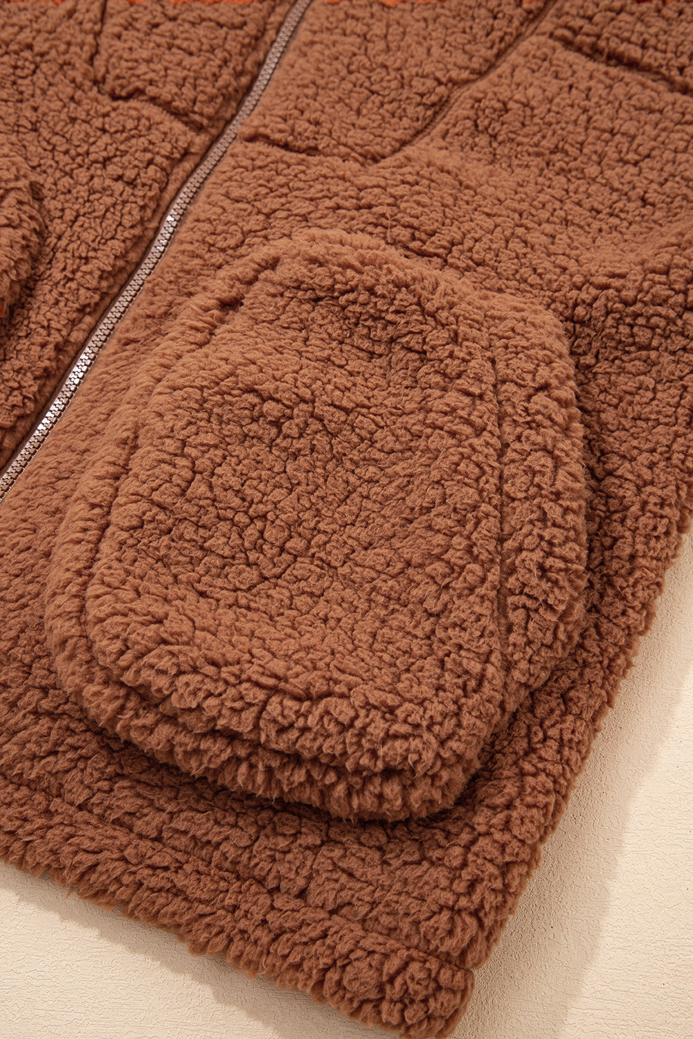 Zip-Up Hooded Sherpa Jacket - eAura