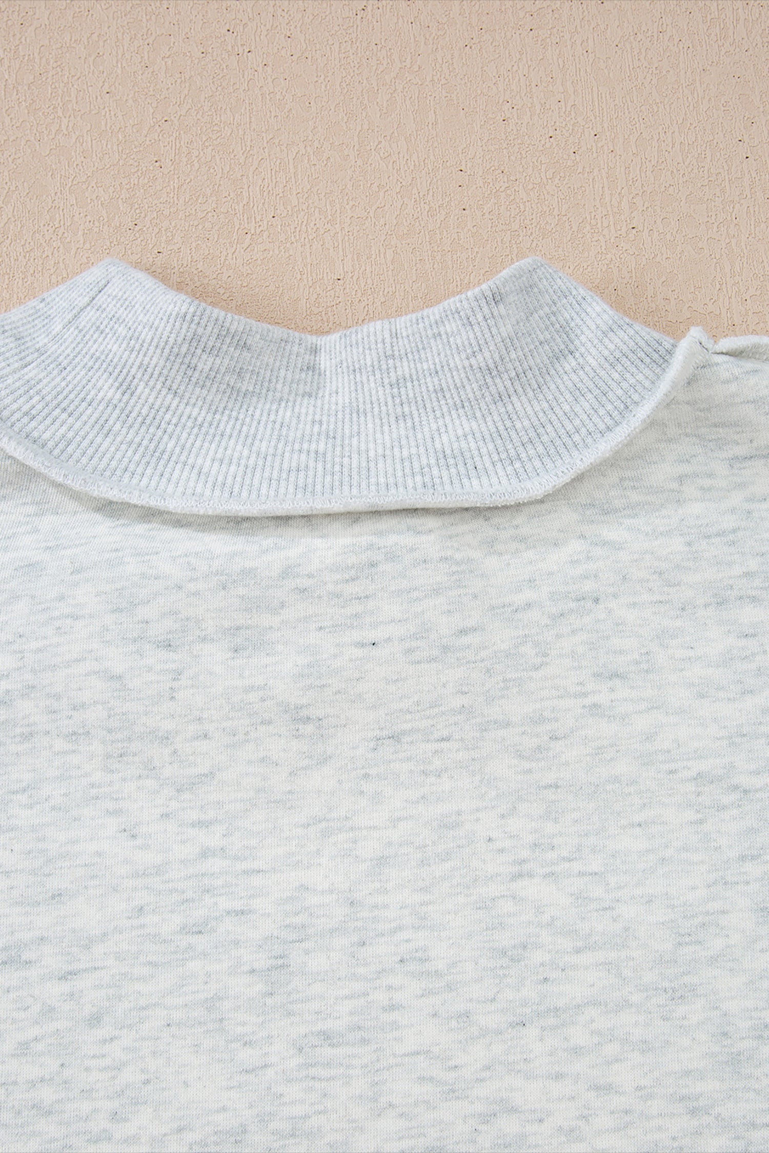 Black Oversize Drop Shoulder Reversible Mock Neck Sweatshirt