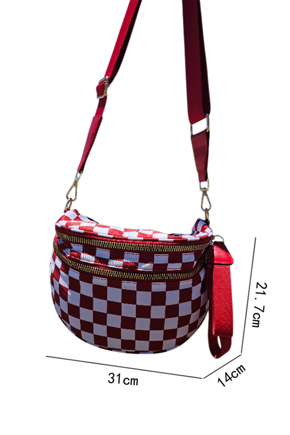 Print Wide Strap Large Crossbody Bag