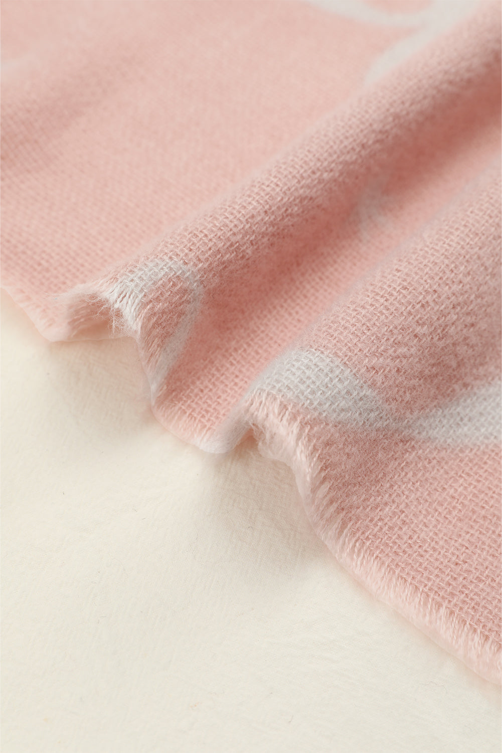 Bow Print Raw Edge Lightweight Scarf Shewin