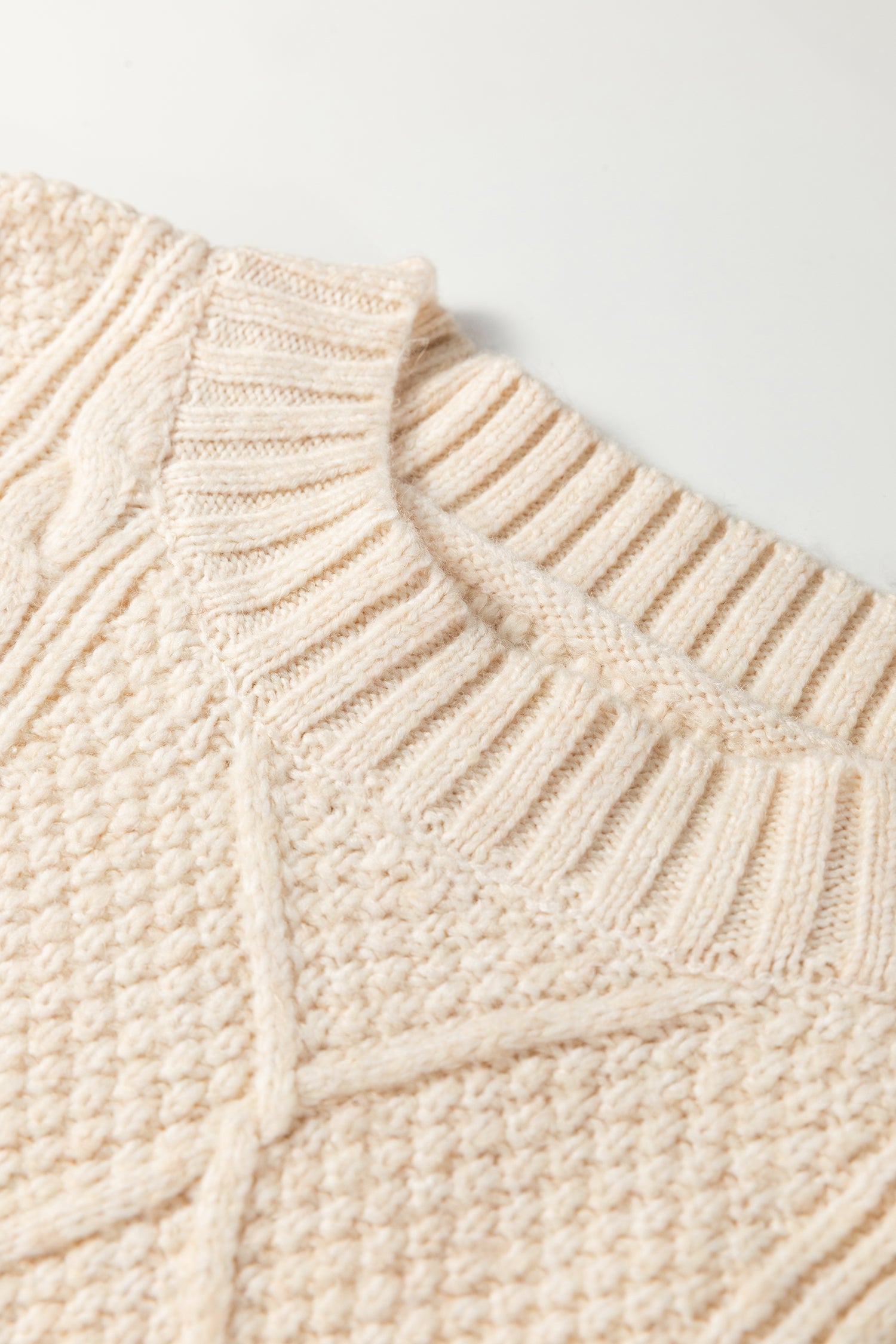 Cable Knit Drop Shoulder Sweater Dress – Brown, Black, Green, Beige & Burgundy