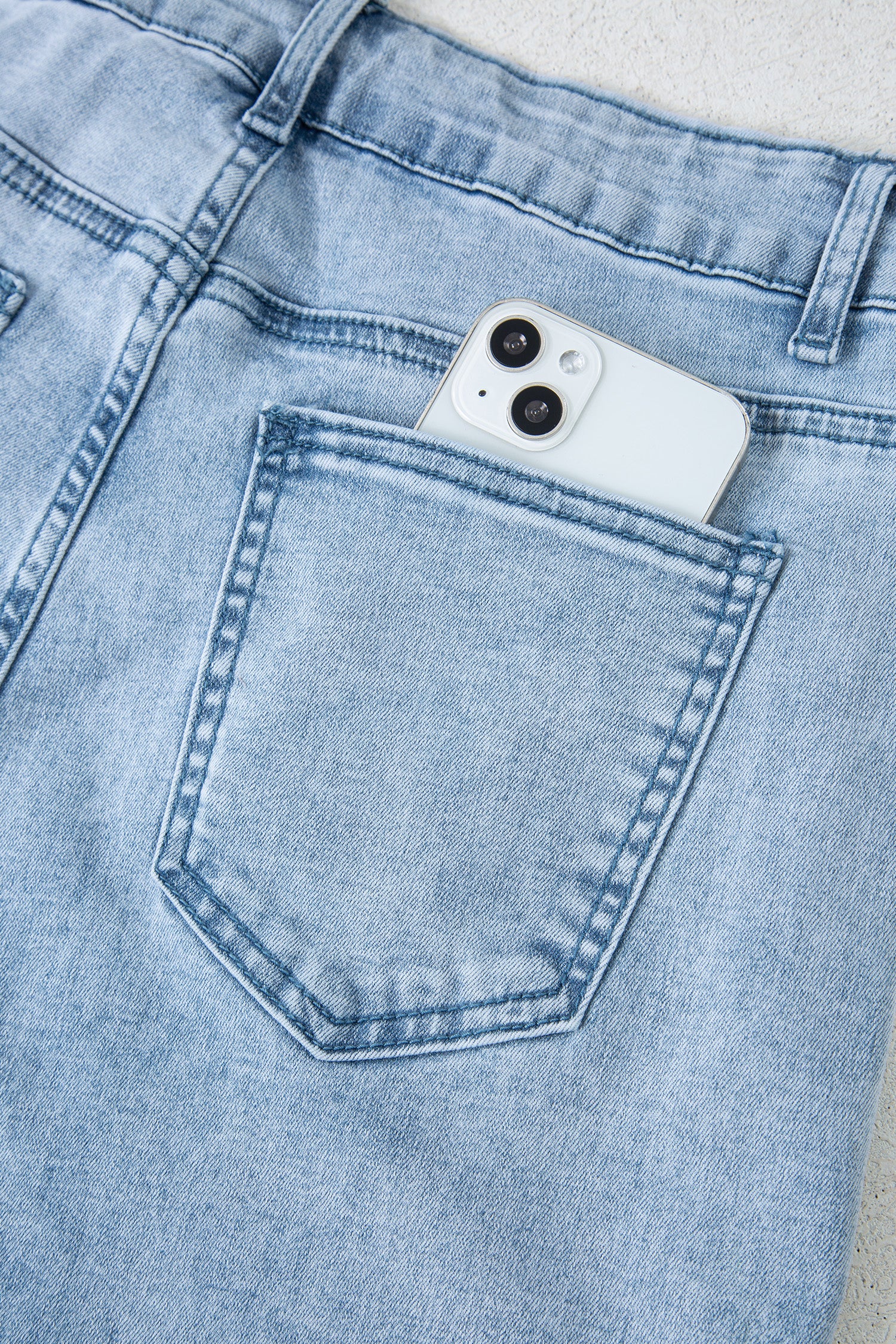 Bow Knot Side Detail Straight Leg Loose Jeans - Bottoms/Jeans