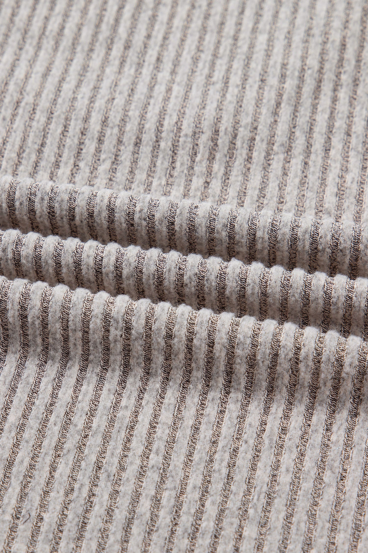 Ribbed V-Neck Ribbon Bow Back Drop Shoulder Long Sleeve Top - eAura