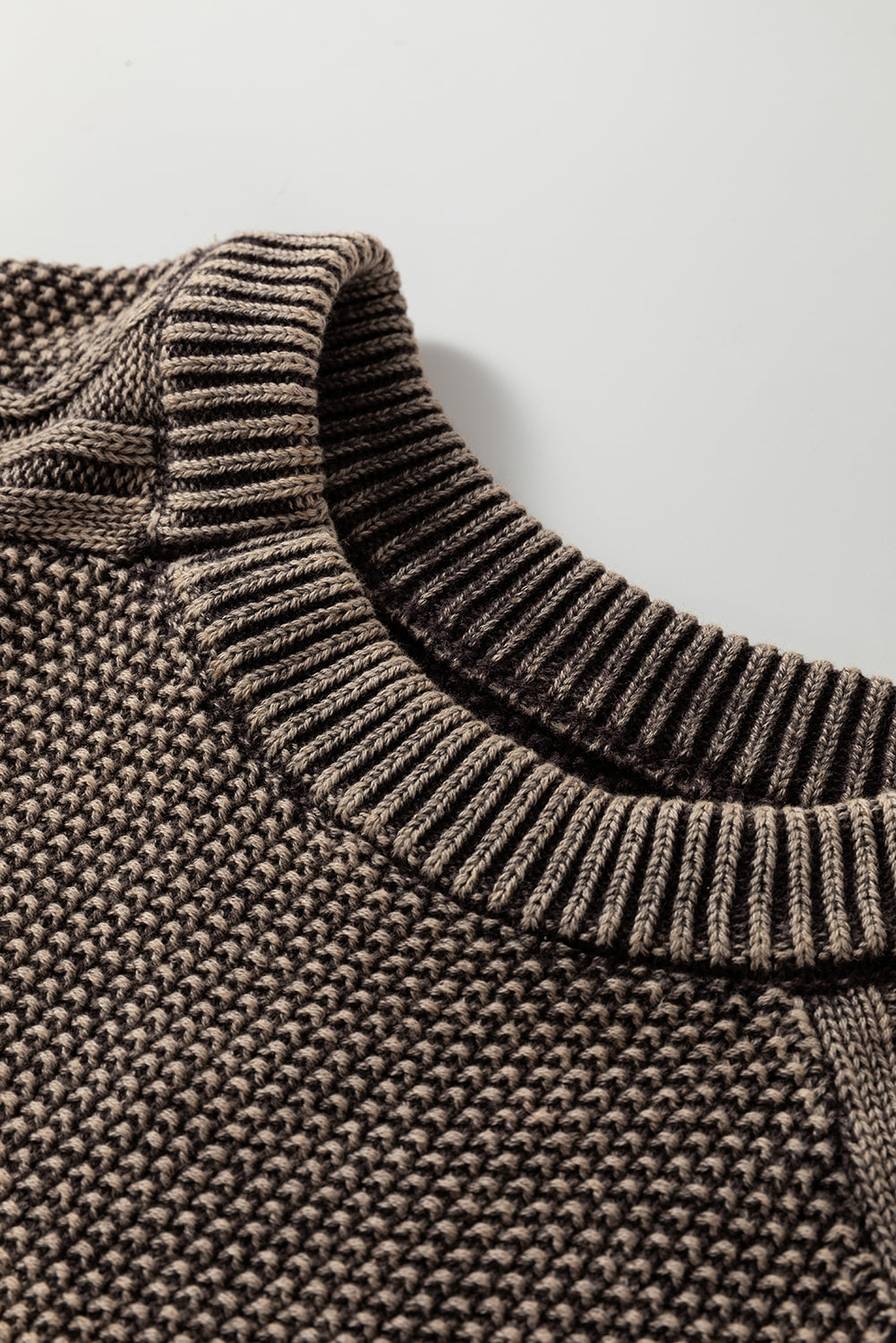Contrast Cable Knit Sleeve Casual Sweater Dear-Lover Dropshipping