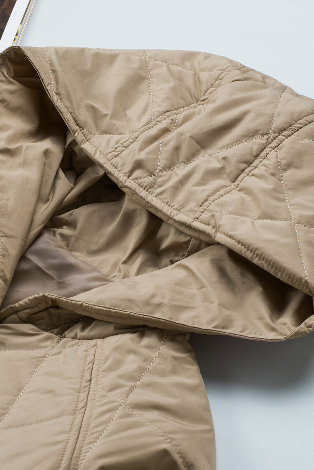 Quilted Snap Button Hooded Puffer Coat - eAura