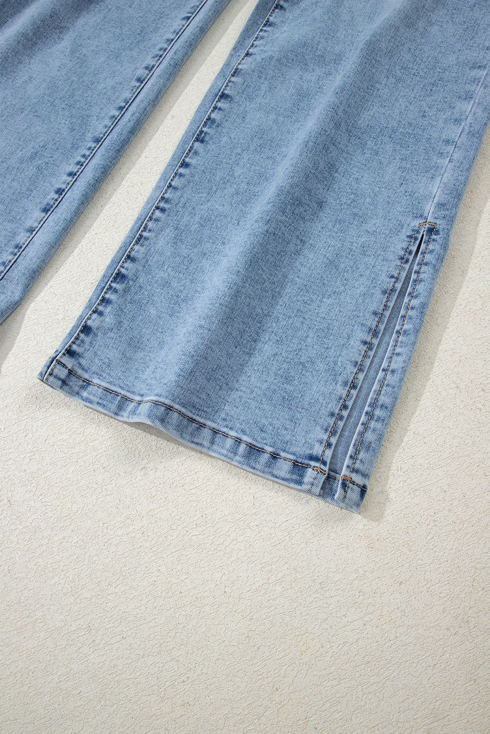 Slit Leg High Rise Drawstring Casual Jeans - eAura