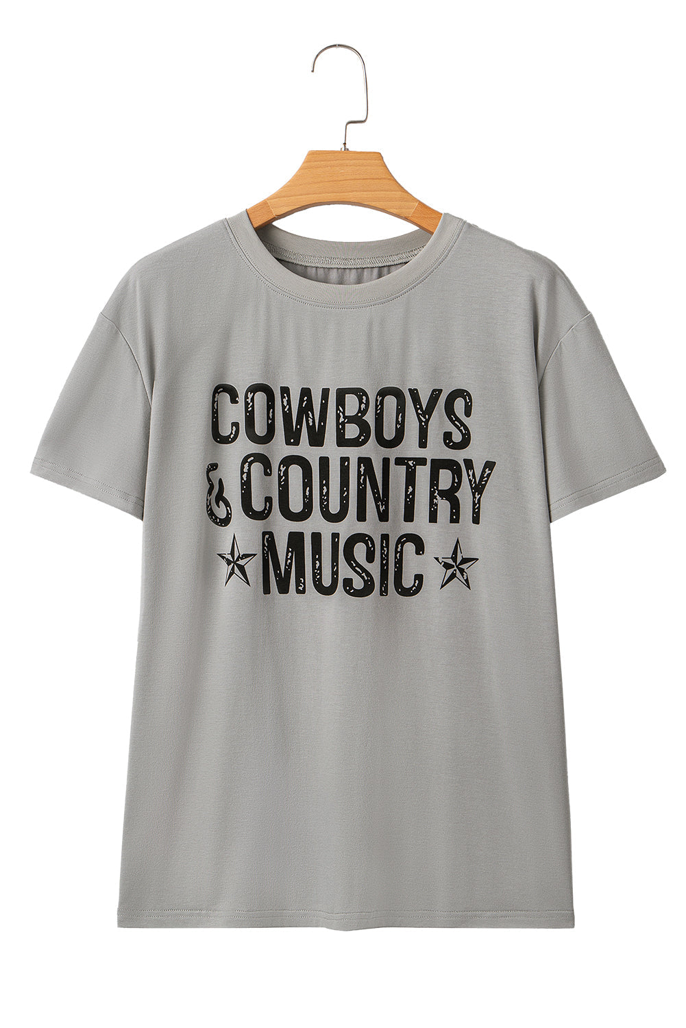 High Cowboys & Country Music Graphic Crew Neck T Shirt eAura