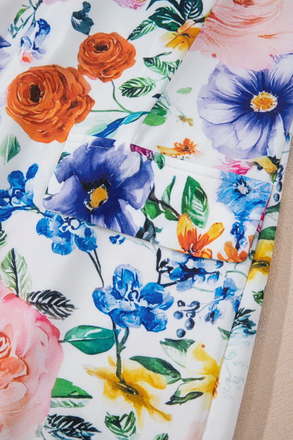 Sky Blue Vibrant Floral Print Cap Sleeve Mini Dress eAura
