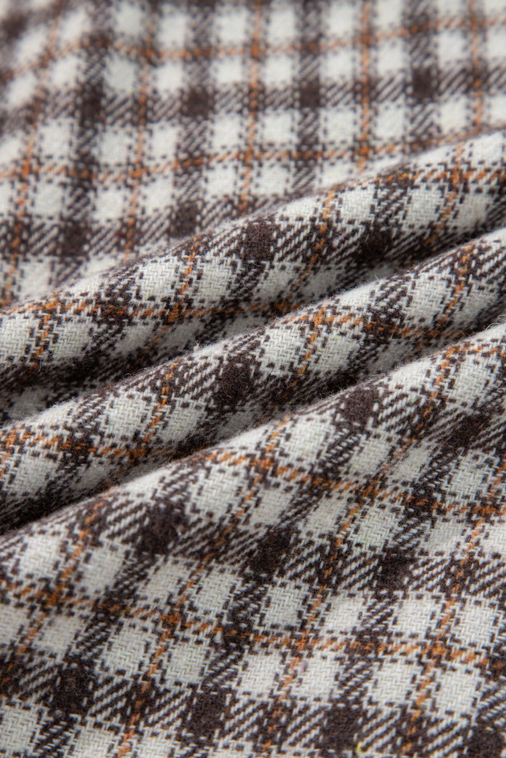 Casual Contrast Soft Corduroy Patchwork Plaid Shacket - eAura