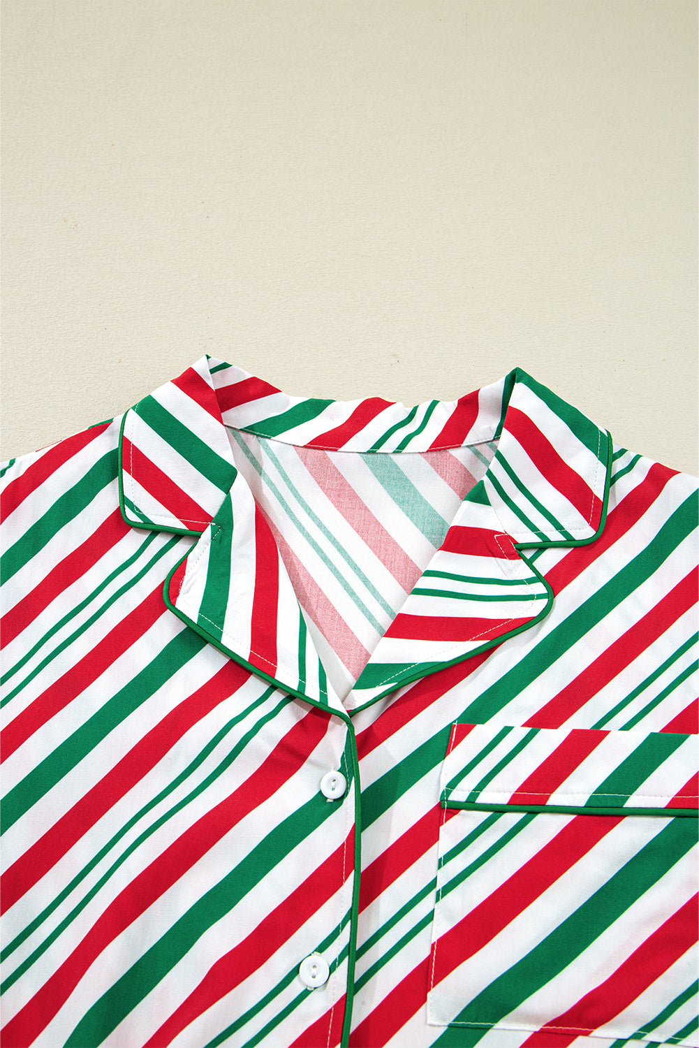 Green Stripe Christmas Pyjama Set - eAura