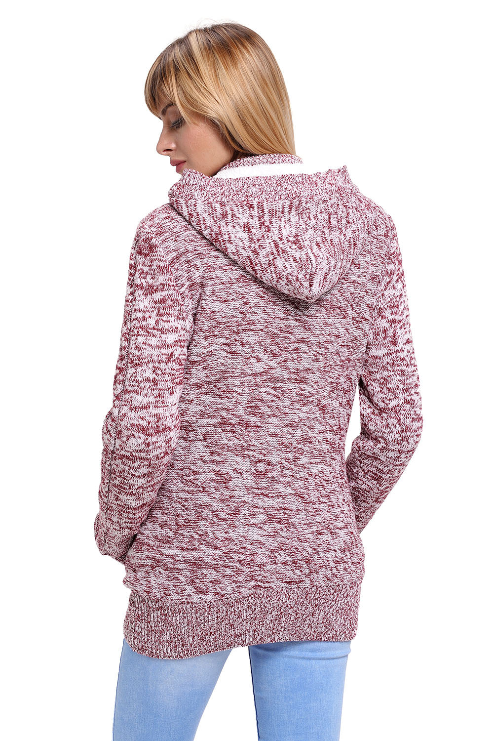 Dark Grey Long Sleeve Button-up Hooded Cardigans eAura
