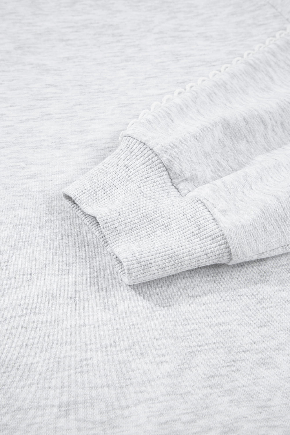 Grey Lace Patchwork Raglan Sleeve Sweatshirt - eAura