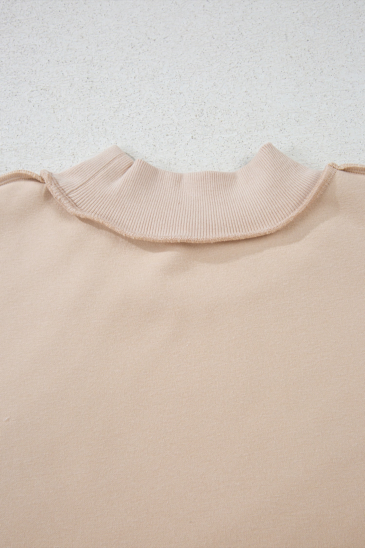 Carrot Oversize Drop Shoulder Reversible Mock Neck Sweatshirt – Orange