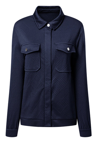 Zip-Up Button Flap Pocket Shirt Collar Jackets - eAura