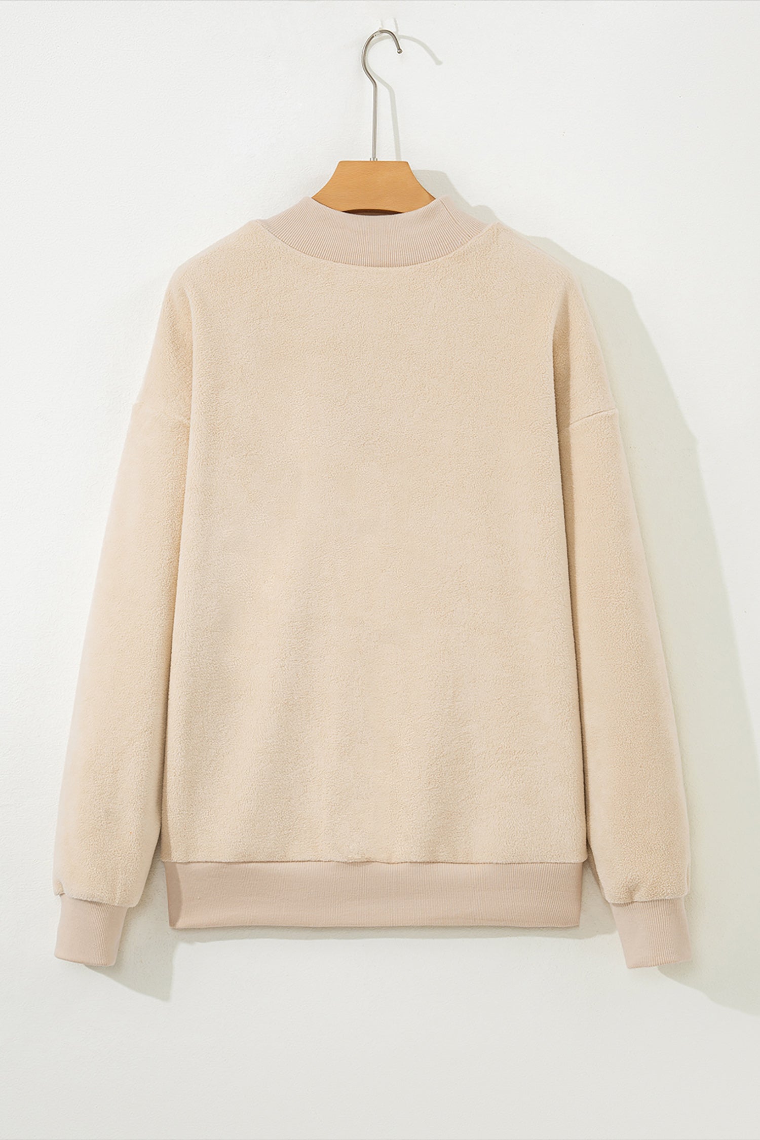 Carrot Oversize Drop Shoulder Reversible Mock Neck Sweatshirt – Orange