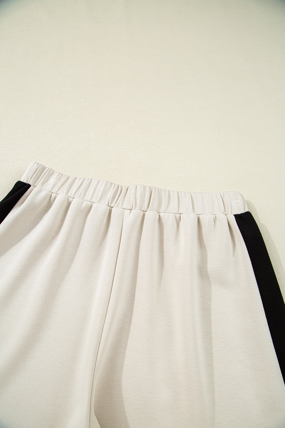 Black Contrast Zipped Collared T Shirt and Short Co-ord Set eAura