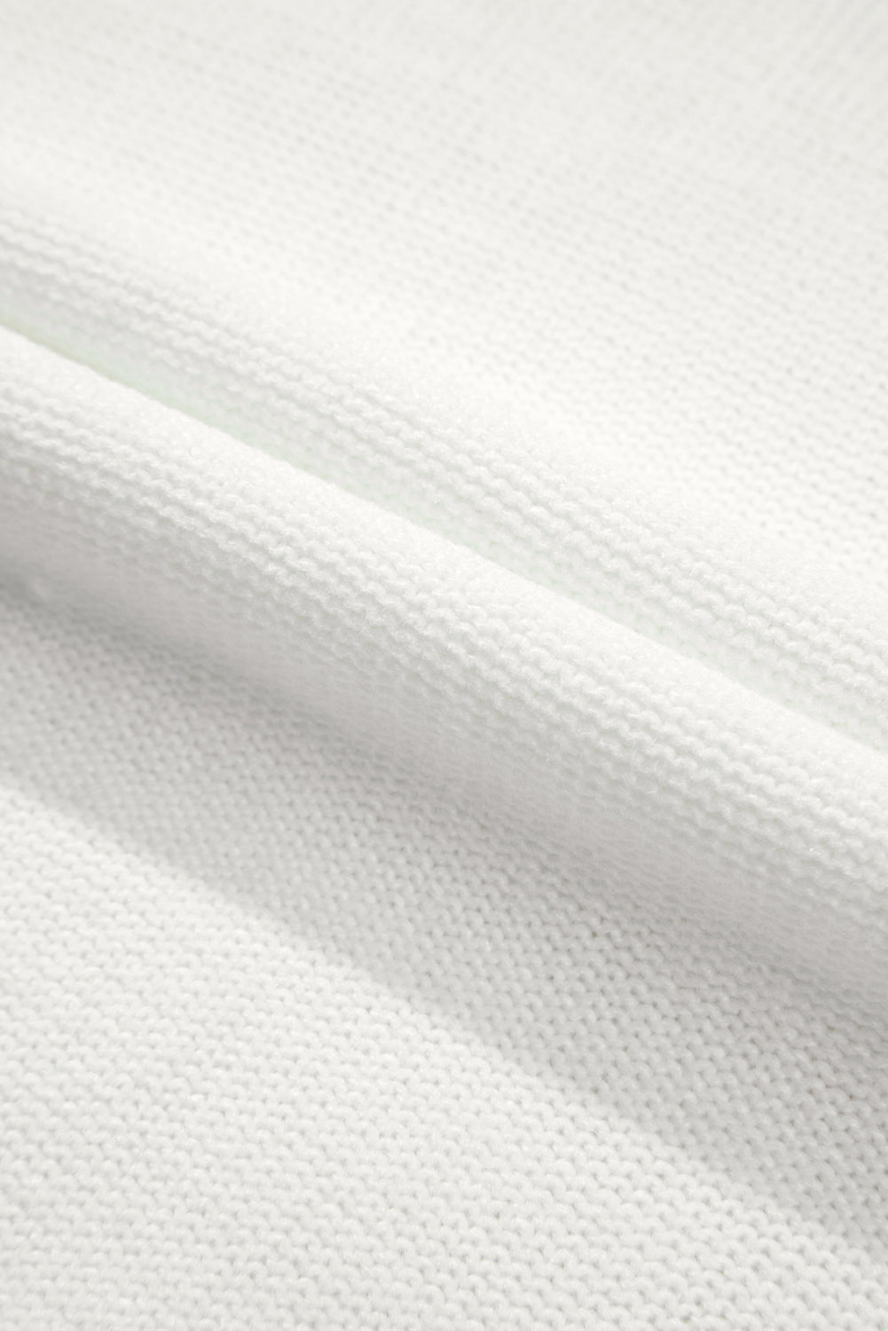 White Woven Tasseled Sleeveless Mock Neck Sweater Vest eAura