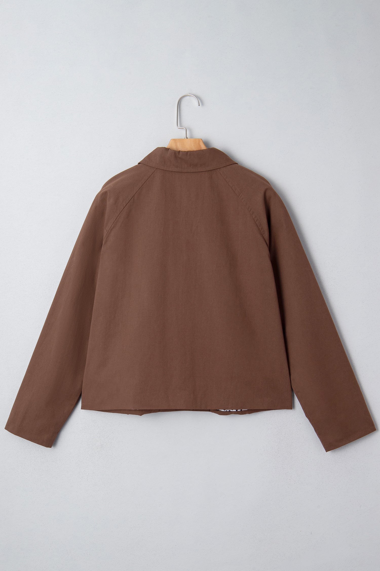 Collared Buttoned Leopard Liner Jacket - eAura