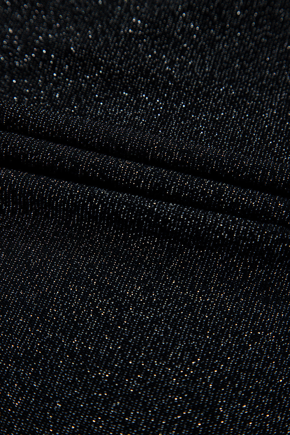 Black Bow Decor Glittery Short Sleeve Top eAura