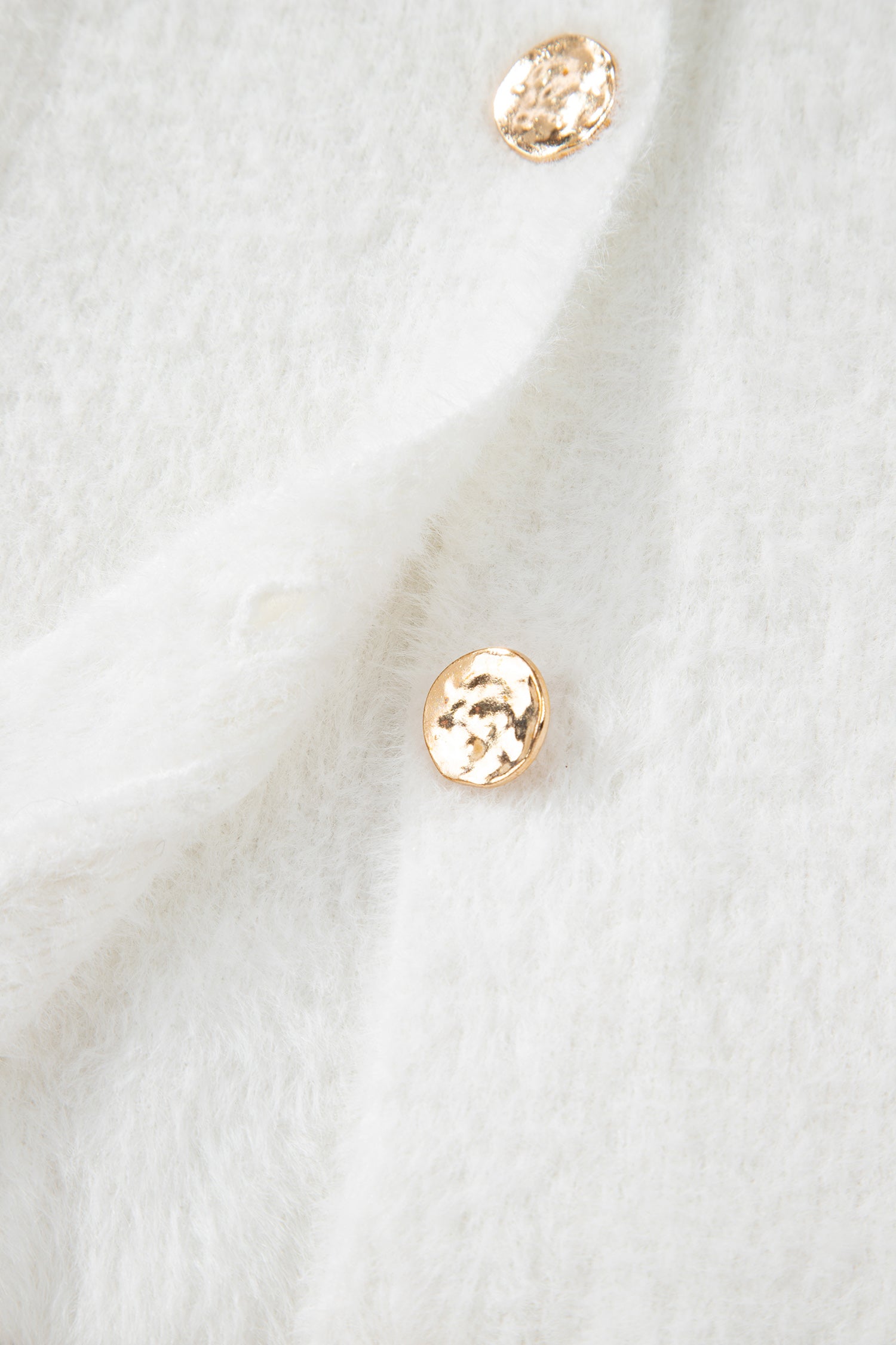 Fuzzy Buttoned Front Midi Cardigan - eAura