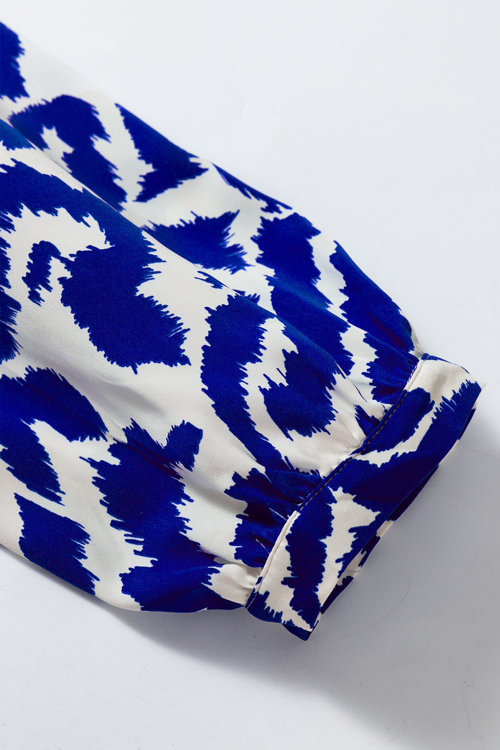 Blue Western Abstract Geometric Printed Maxi Dress Beagle Boutique Fashion Outlet