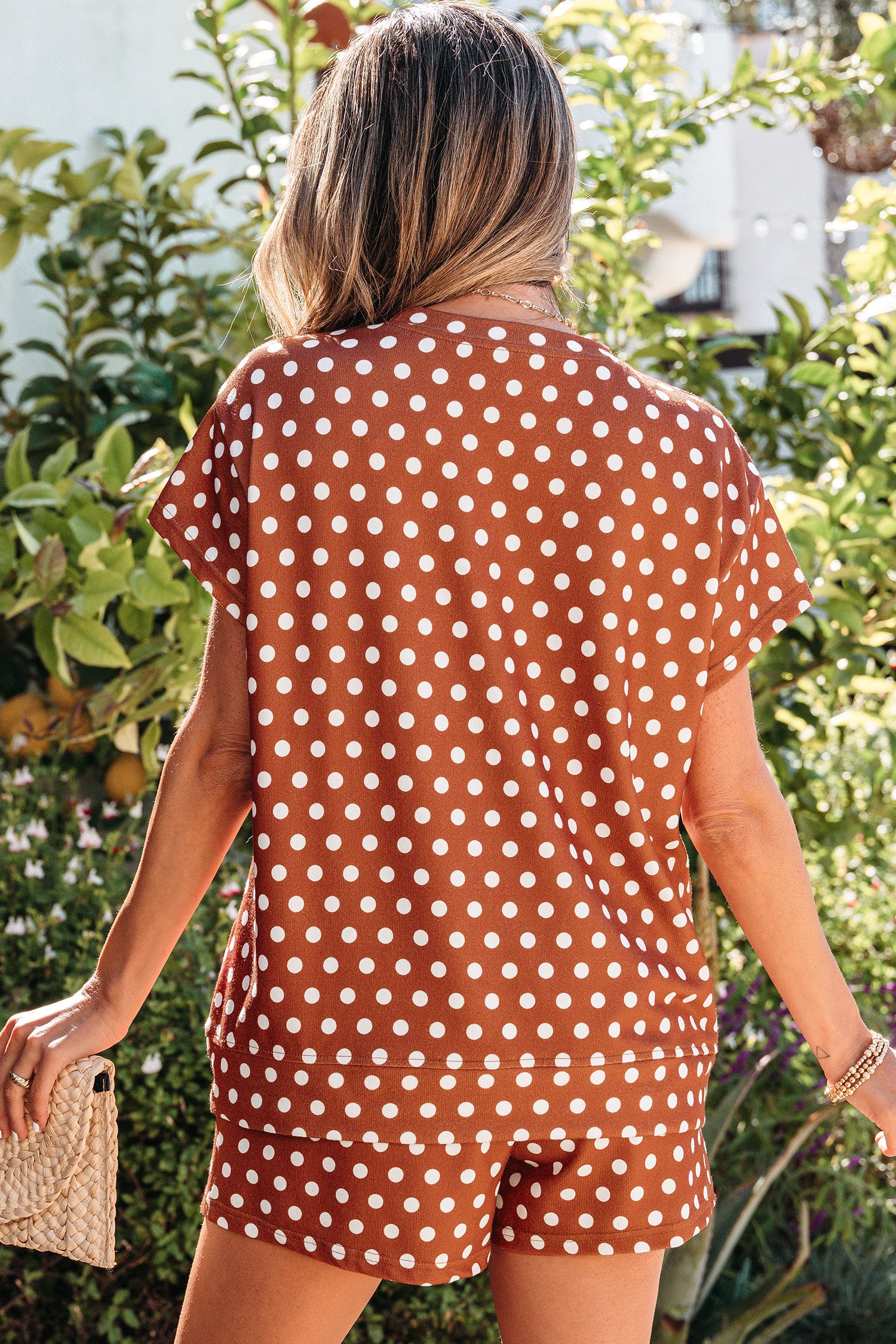 Polka Dot Print Co-ord Short Set