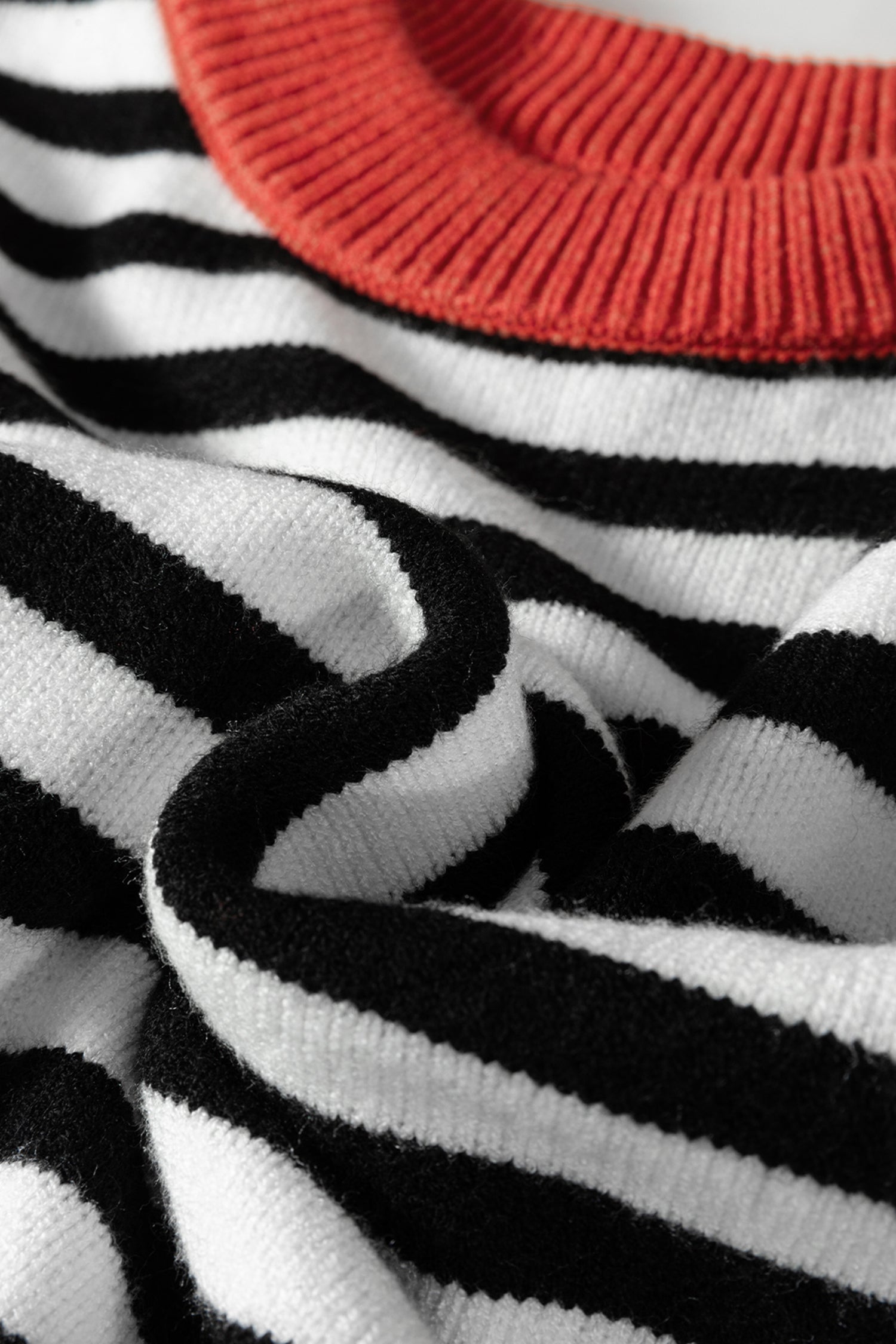 Striped Panels Colourblock Sleeve Sweater