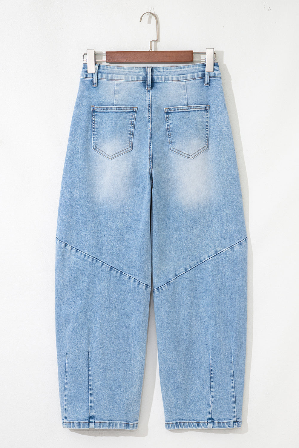 Flower Patched Light Wash Cropped High Waist Jeans - eAura