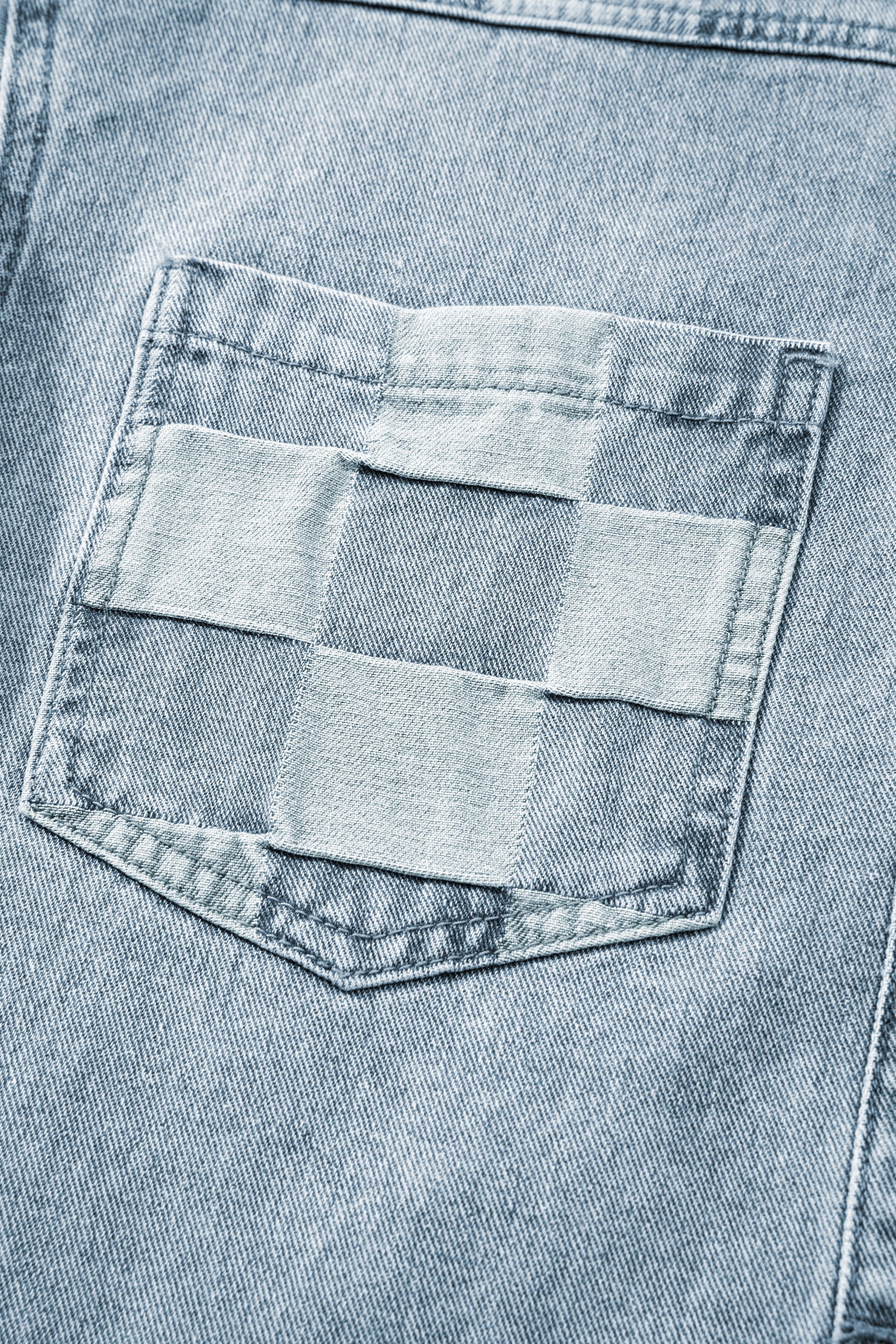 Denim Checkered Pattern Patchwork Casual Jacket - Outerwear/Denim jackets