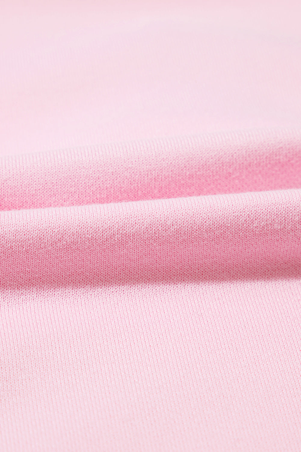 Light Pink Embroidered Bow Lantern Sleeve Oversized Pullover Sweatshirt eAura