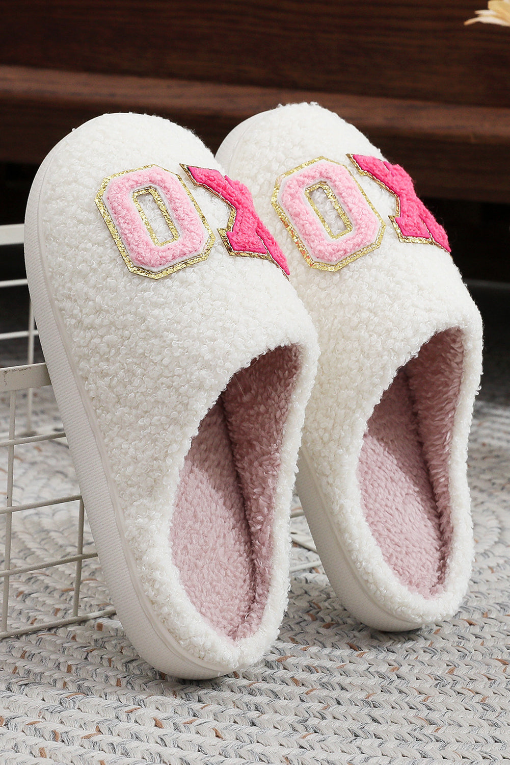'XO XO' Letter Glitter Slippers - eAura