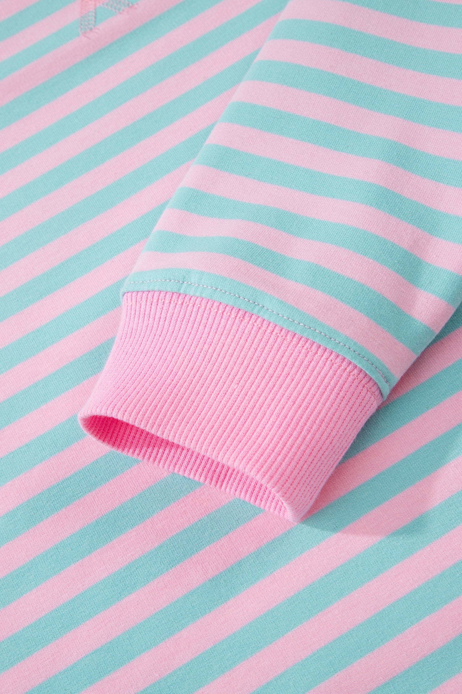 Color Block Detail Long Sleeve Pullover Elastic Waist Pull On Shorts 2pcs Set – Yellow Stripe