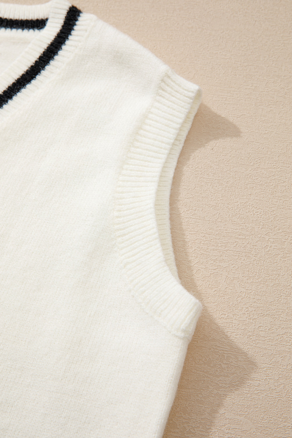 White Vintage Game Day Sweater Tank Top eAura