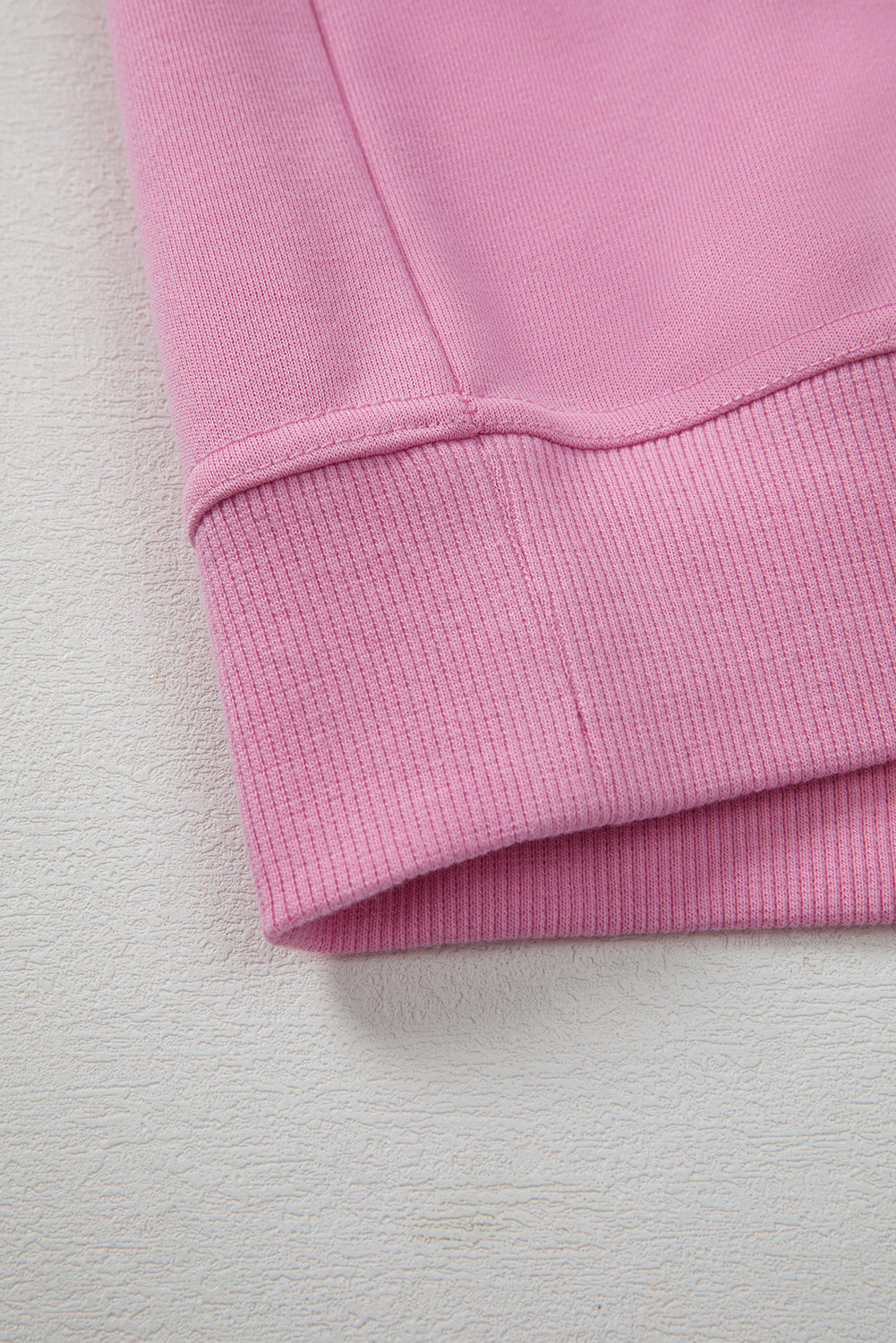 Pink Lace Patched Raglan Sleeve Loose Fit Sweatshirt