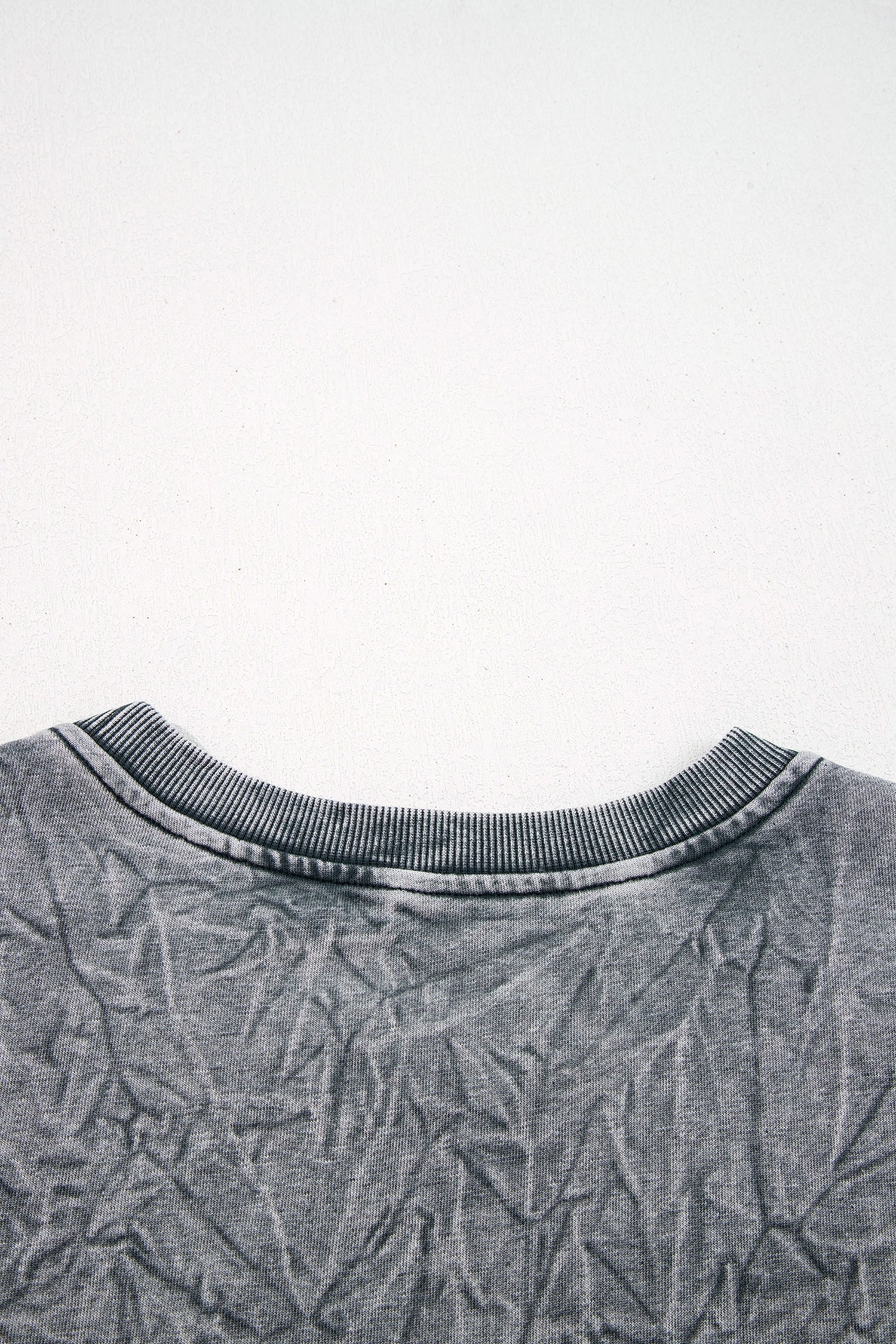 'Saved By Grace' Embroidered Mineral Wash Sweatshirt