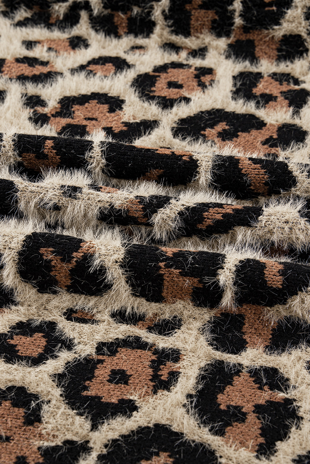 Brown Leopard Open Casual Cardigan eAura
