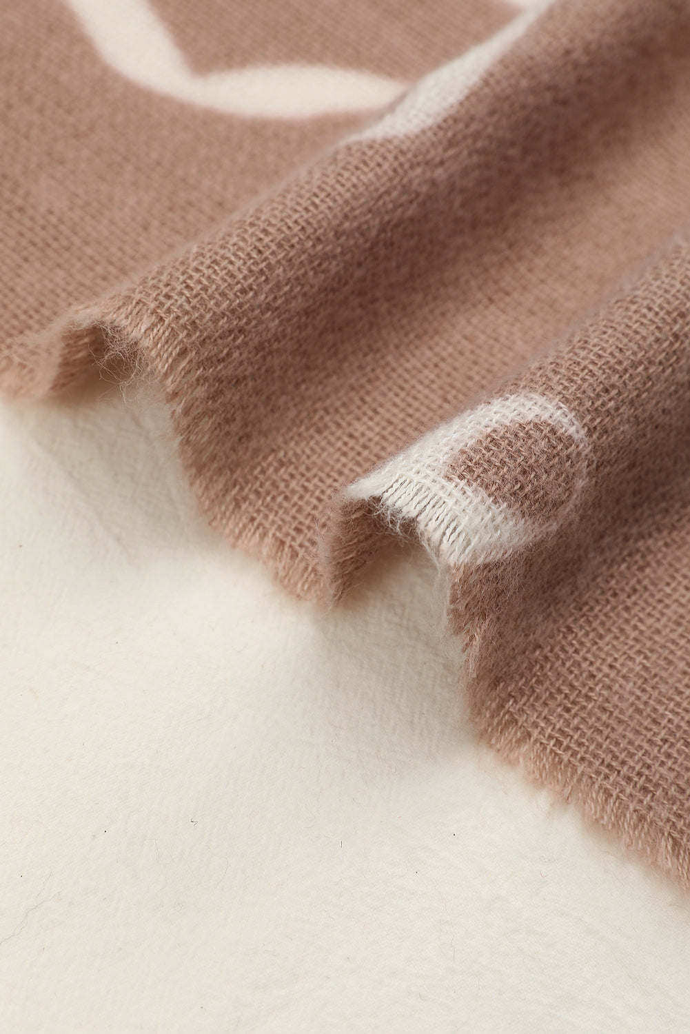Bow Print Raw Edge Lightweight Scarf Shewin