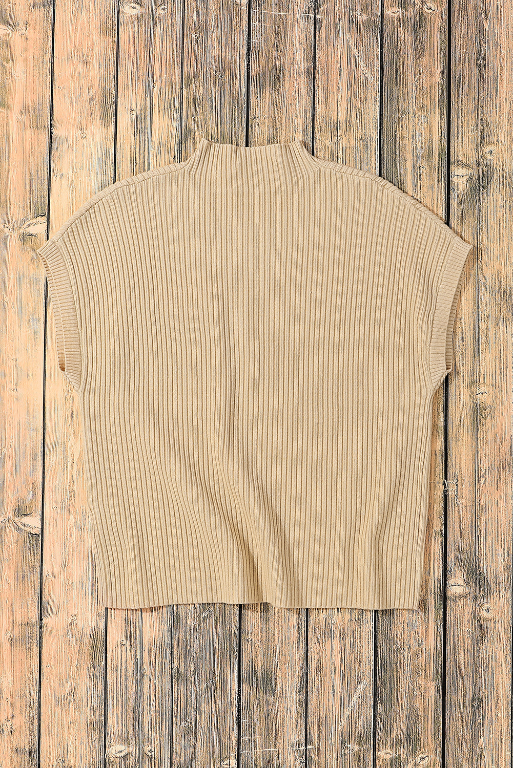 Black Patch Pocket Ribbed Knit Short Sleeve Sweater eAura